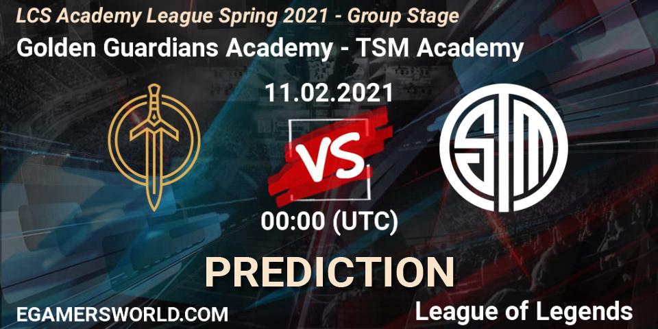 Golden Guardians Academy - TSM Academy: Maç tahminleri. 11.02.2021 at 00:00, LoL, LCS Academy League Spring 2021 - Group Stage