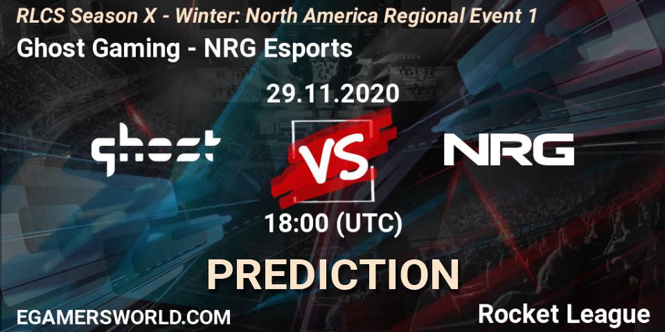 Ghost Gaming - NRG Esports: Maç tahminleri. 29.11.2020 at 18:00, Rocket League, RLCS Season X - Winter: North America Regional Event 1