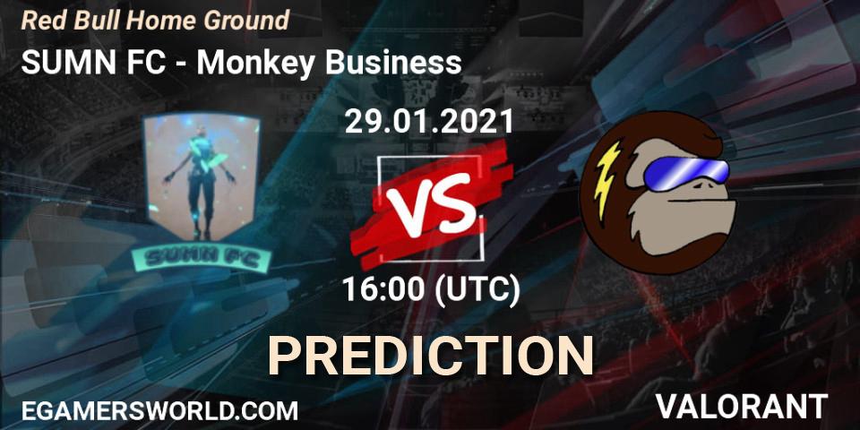 SUMN FC - Monkey Business: Maç tahminleri. 29.01.2021 at 16:00, VALORANT, Red Bull Home Ground