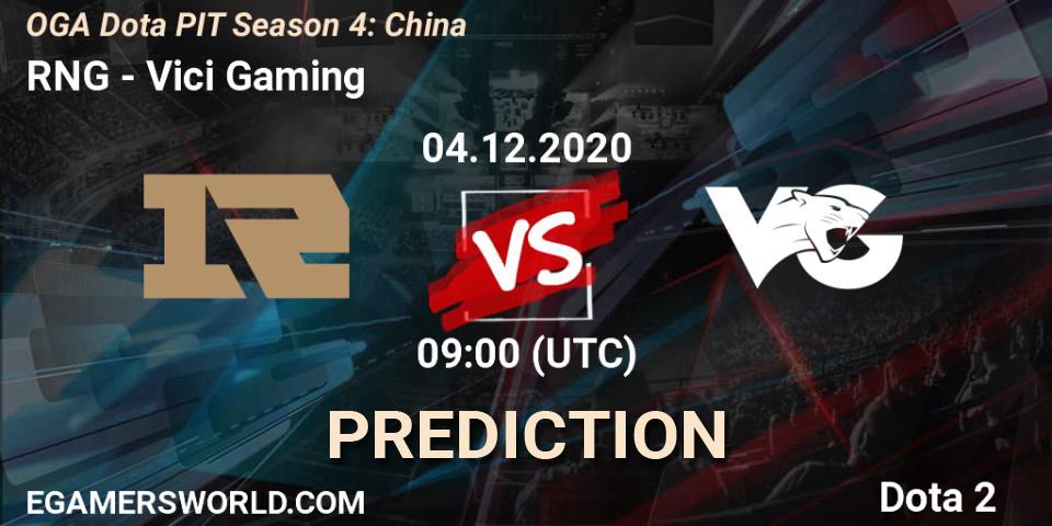 RNG - Vici Gaming: Maç tahminleri. 04.12.2020 at 08:53, Dota 2, OGA Dota PIT Season 4: China