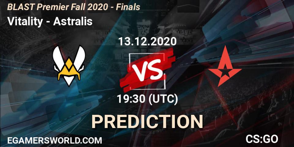 Vitality - Astralis: Maç tahminleri. 13.12.2020 at 19:30, Counter-Strike (CS2), BLAST Premier Fall 2020 - Finals