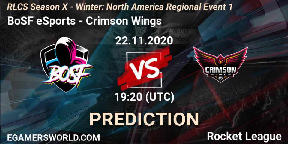 BoSF eSports - Crimson Wings: Maç tahminleri. 22.11.2020 at 19:20, Rocket League, RLCS Season X - Winter: North America Regional Event 1