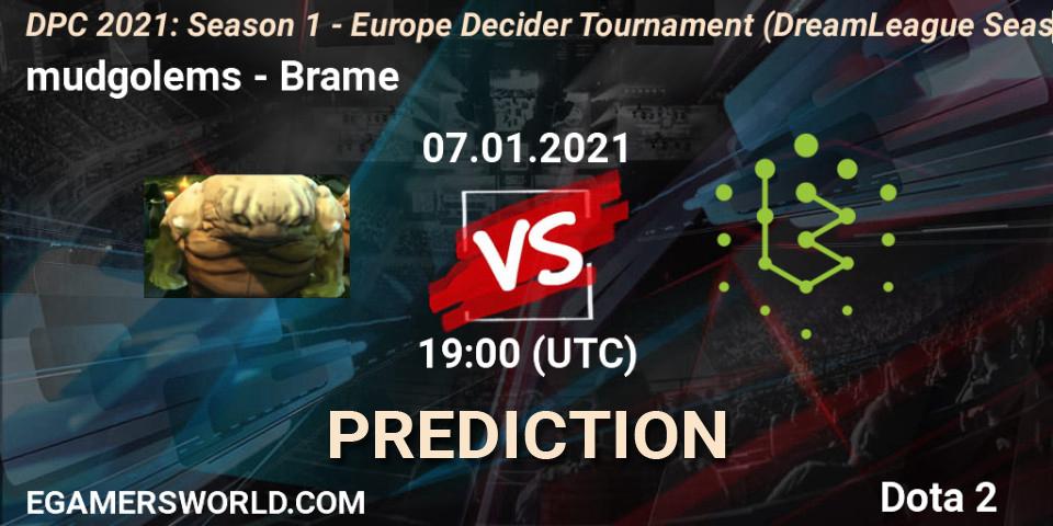 mudgolems - Brame: Maç tahminleri. 07.01.2021 at 19:02, Dota 2, DPC 2021: Season 1 - Europe Decider Tournament (DreamLeague Season 14)