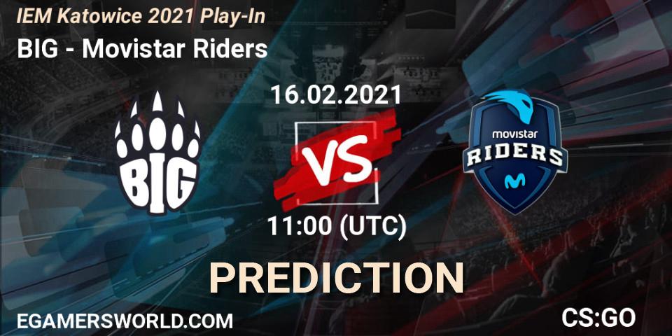BIG - Movistar Riders: Maç tahminleri. 16.02.2021 at 11:00, Counter-Strike (CS2), IEM Katowice 2021 Play-In