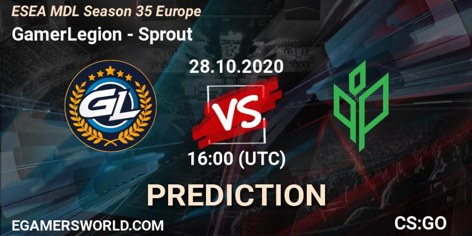 GamerLegion - Sprout: Maç tahminleri. 28.10.2020 at 16:00, Counter-Strike (CS2), ESEA MDL Season 35 Europe