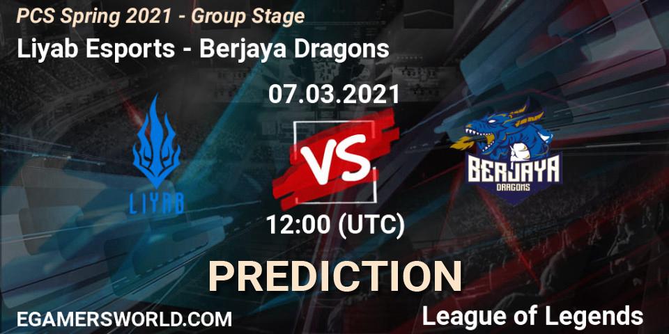 Liyab Esports - Berjaya Dragons: Maç tahminleri. 07.03.2021 at 12:00, LoL, PCS Spring 2021 - Group Stage