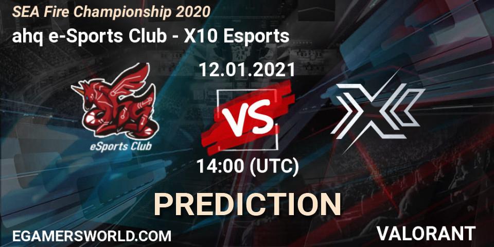 ahq e-Sports Club - X10 Esports: Maç tahminleri. 12.01.2021 at 14:00, VALORANT, SEA Fire Championship 2020
