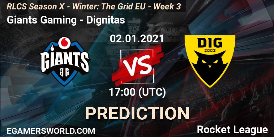 Giants Gaming - Dignitas: Maç tahminleri. 02.01.2021 at 17:00, Rocket League, RLCS Season X - Winter: The Grid EU - Week 3