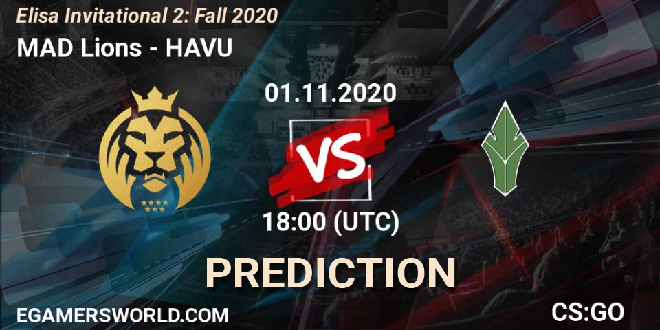 MAD Lions - HAVU: Maç tahminleri. 01.11.2020 at 18:00, Counter-Strike (CS2), Elisa Invitational Fall 2020