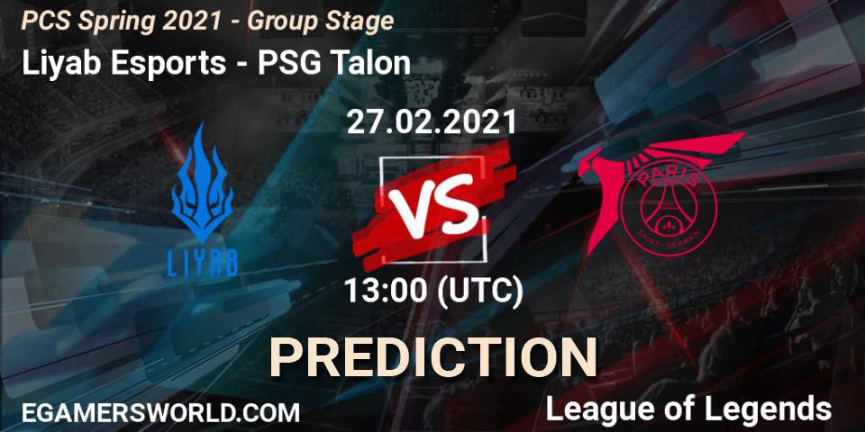 Liyab Esports - PSG Talon: Maç tahminleri. 27.02.2021 at 14:00, LoL, PCS Spring 2021 - Group Stage