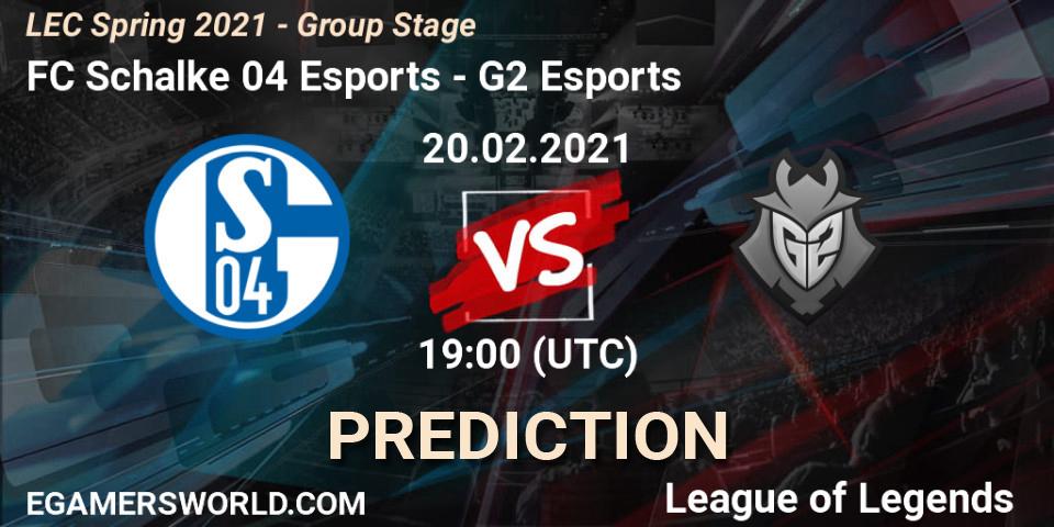 FC Schalke 04 Esports - G2 Esports: Maç tahminleri. 20.02.21, LoL, LEC Spring 2021 - Group Stage