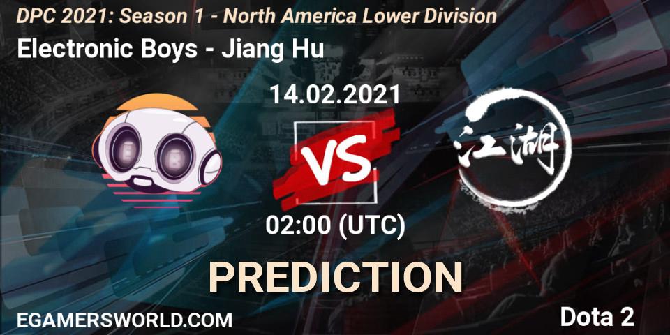 Electronic Boys - Jiang Hu: Maç tahminleri. 14.02.2021 at 02:02, Dota 2, DPC 2021: Season 1 - North America Lower Division