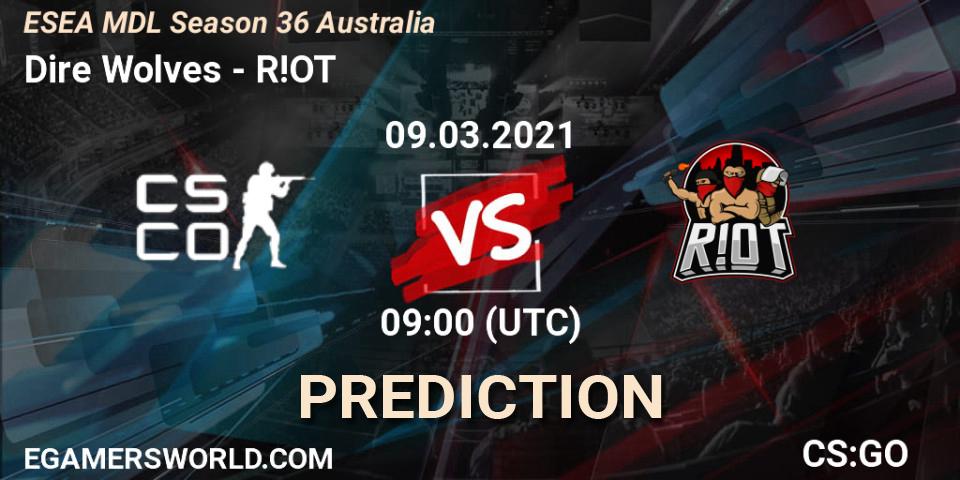 Dire Wolves - R!OT: Maç tahminleri. 09.03.2021 at 09:00, Counter-Strike (CS2), MDL ESEA Season 36: Australia - Premier Division
