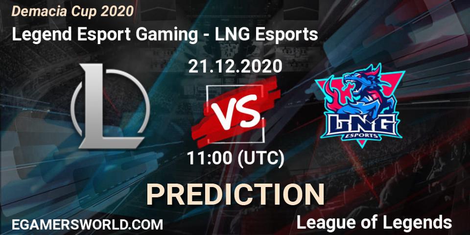 Legend Esport Gaming - LNG Esports: Maç tahminleri. 21.12.20, LoL, Demacia Cup 2020