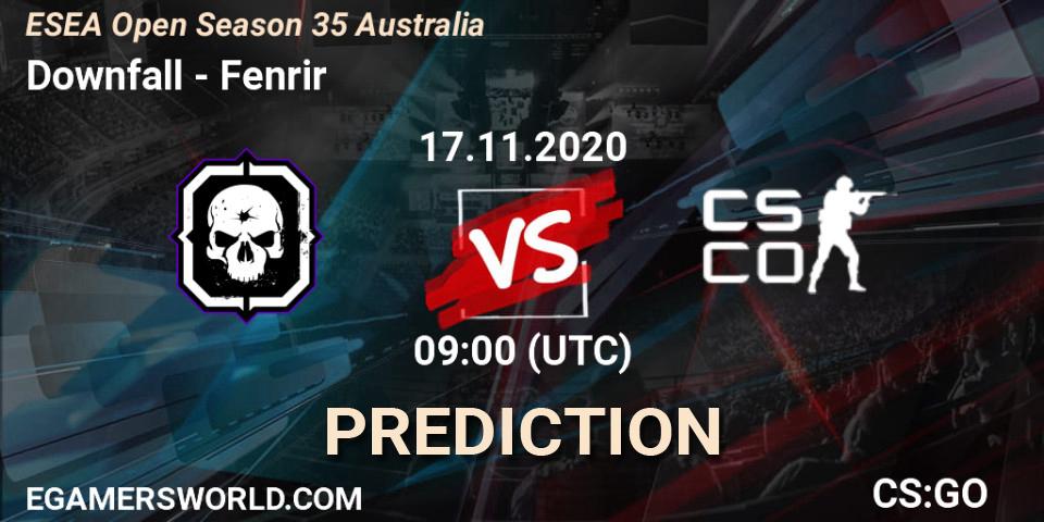Downfall - Fenrir: Maç tahminleri. 17.11.2020 at 09:00, Counter-Strike (CS2), ESEA Open Season 35 Australia