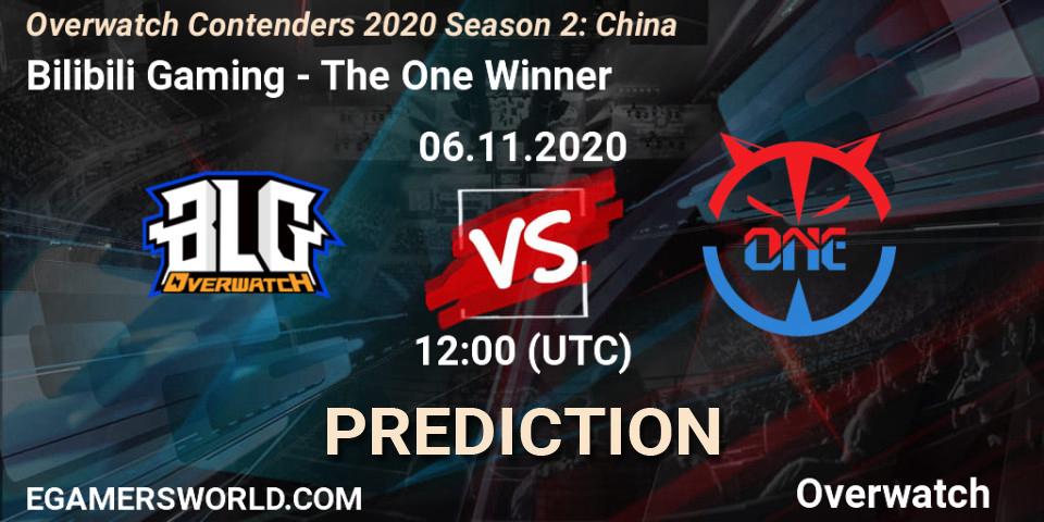 Bilibili Gaming - The One Winner: Maç tahminleri. 06.11.2020 at 10:00, Overwatch, Overwatch Contenders 2020 Season 2: China