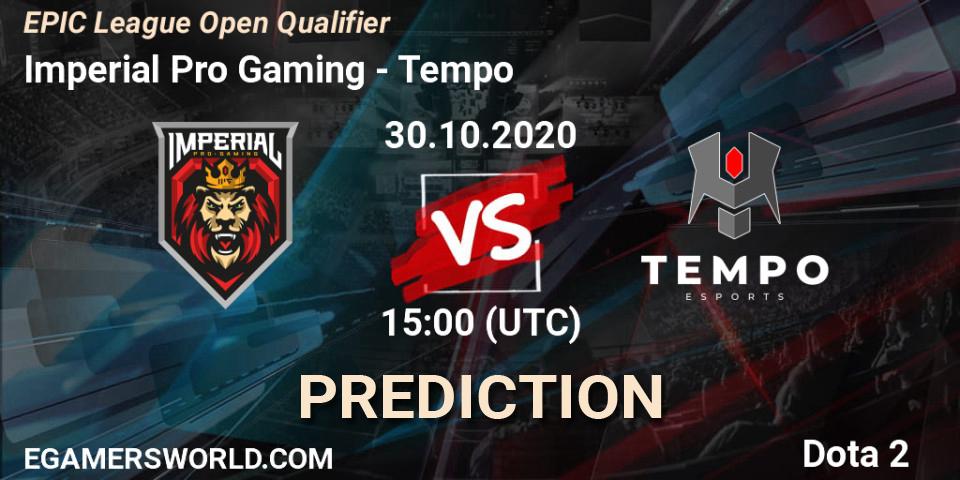 Imperial Pro Gaming - Tempo: Maç tahminleri. 30.10.2020 at 15:07, Dota 2, EPIC League Open Qualifier
