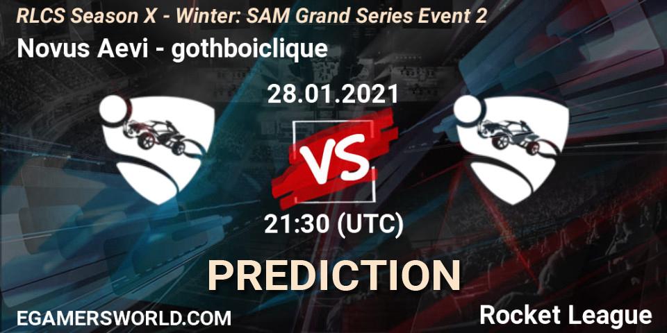 Novus Aevi - gothboiclique: Maç tahminleri. 28.01.2021 at 21:30, Rocket League, RLCS Season X - Winter: SAM Grand Series Event 2