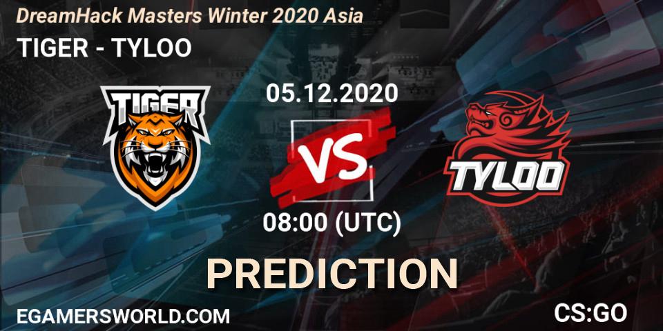 TIGER - TYLOO: Maç tahminleri. 05.12.2020 at 08:25, Counter-Strike (CS2), DreamHack Masters Winter 2020 Asia
