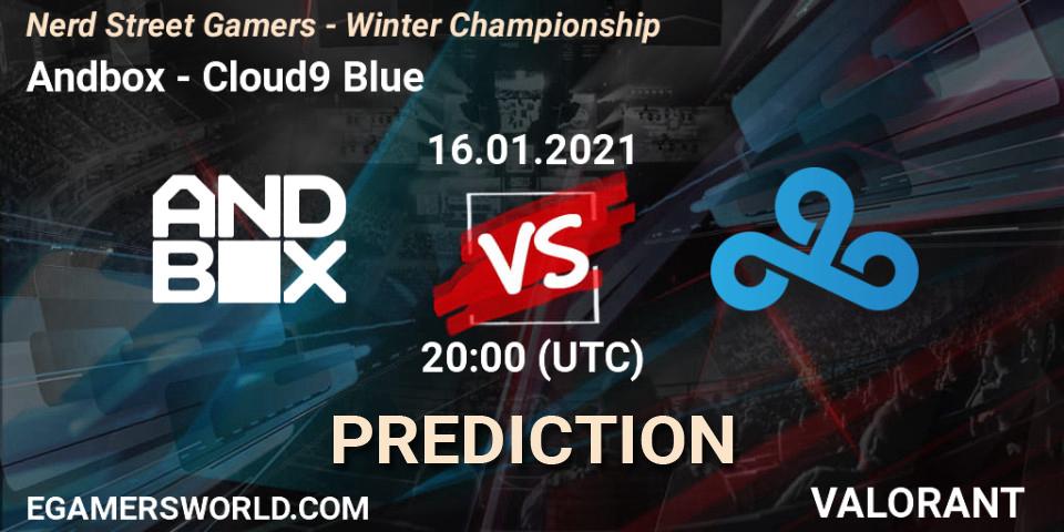 Andbox - Cloud9 Blue: Maç tahminleri. 16.01.2021 at 20:00, VALORANT, Nerd Street Gamers - Winter Championship
