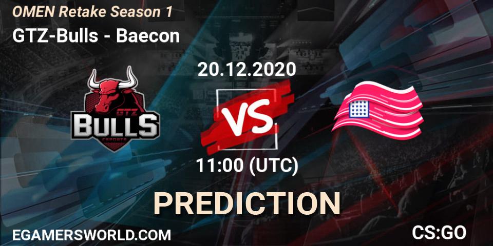 GTZ-Bulls - Baecon: Maç tahminleri. 20.12.2020 at 11:00, Counter-Strike (CS2), OMEN Retake Season 1