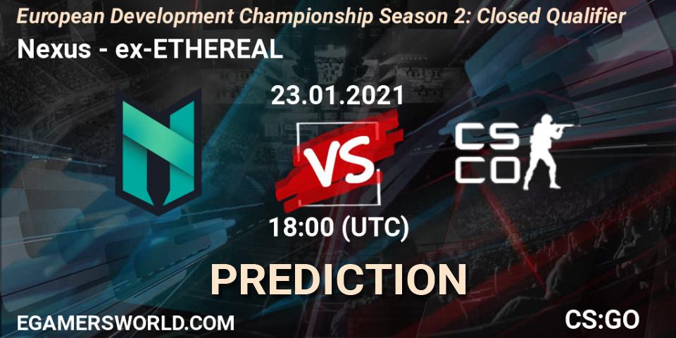 Nexus - ex-ETHEREAL: Maç tahminleri. 23.01.2021 at 20:00, Counter-Strike (CS2), European Development Championship Season 2: Closed Qualifier