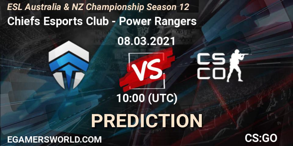 Chiefs Esports Club - Power Rangers: Maç tahminleri. 08.03.2021 at 10:10, Counter-Strike (CS2), ESL Australia & NZ Championship Season 12