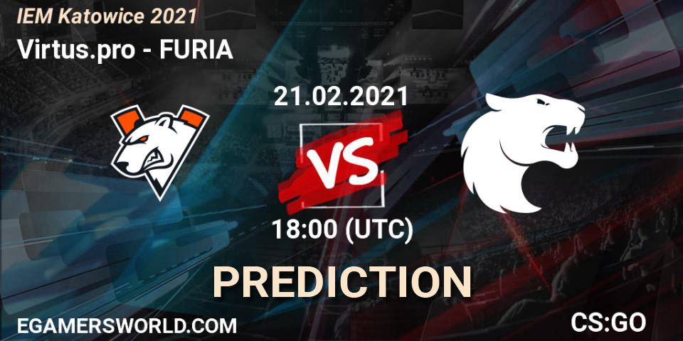 Virtus.pro - FURIA: Maç tahminleri. 21.02.2021 at 18:00, Counter-Strike (CS2), IEM Katowice 2021