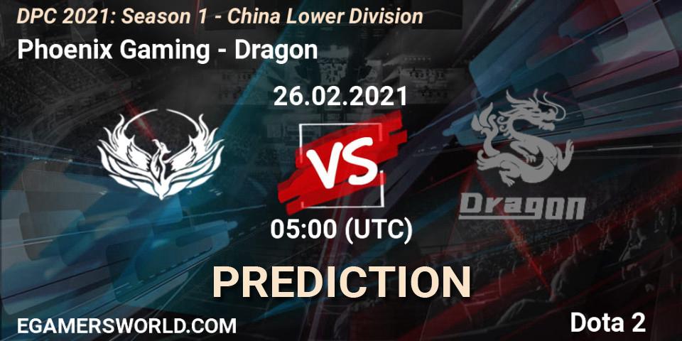 Phoenix Gaming - Dragon: Maç tahminleri. 26.02.2021 at 05:03, Dota 2, DPC 2021: Season 1 - China Lower Division