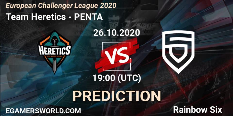 Team Heretics - PENTA: Maç tahminleri. 26.10.20, Rainbow Six, European Challenger League 2020