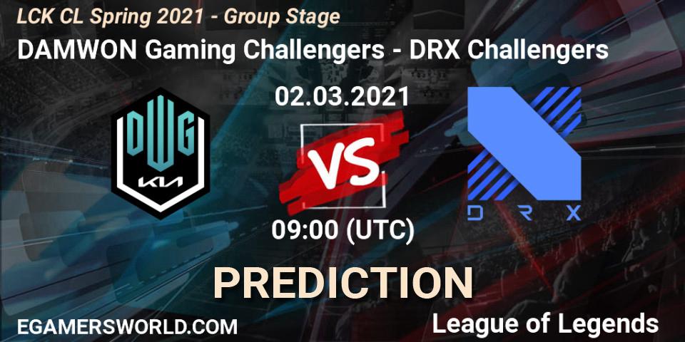 DAMWON Gaming Challengers - DRX Challengers: Maç tahminleri. 02.03.2021 at 09:00, LoL, LCK CL Spring 2021 - Group Stage