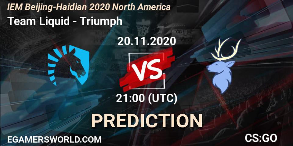Team Liquid - Triumph: Maç tahminleri. 20.11.2020 at 21:30, Counter-Strike (CS2), IEM Beijing-Haidian 2020 North America