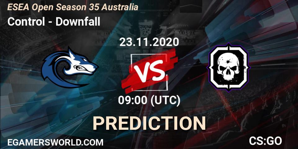 Control - Downfall: Maç tahminleri. 23.11.20, CS2 (CS:GO), ESEA Open Season 35 Australia