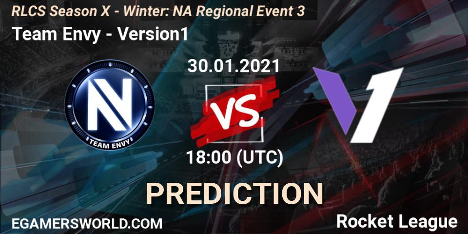 Team Envy - Version1: Maç tahminleri. 30.01.2021 at 18:00, Rocket League, RLCS Season X - Winter: NA Regional Event 3