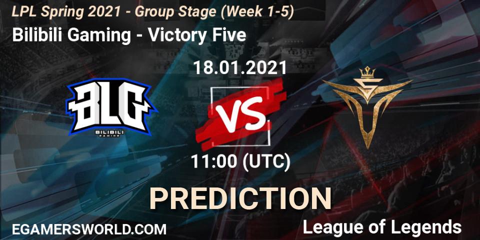 Bilibili Gaming - Victory Five: Maç tahminleri. 18.01.2021 at 11:18, LoL, LPL Spring 2021 - Group Stage (Week 1-5)