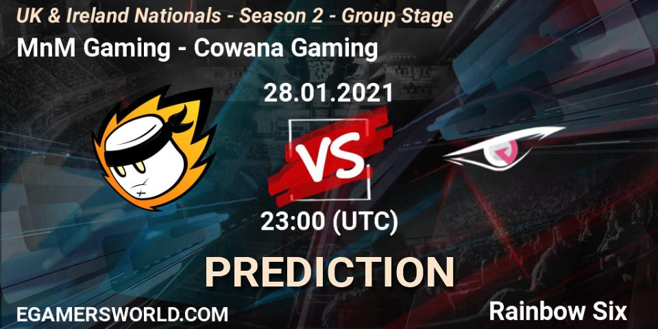 MnM Gaming - Cowana Gaming: Maç tahminleri. 28.01.2021 at 23:00, Rainbow Six, UK & Ireland Nationals - Season 2 - Group Stage