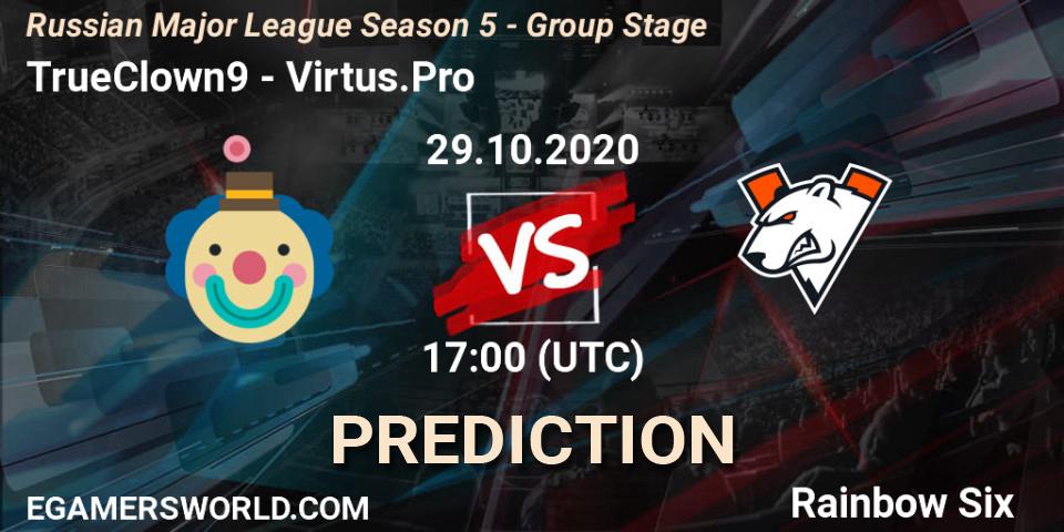 TrueClown9 - Virtus.Pro: Maç tahminleri. 29.10.2020 at 17:00, Rainbow Six, Russian Major League Season 5 - Group Stage