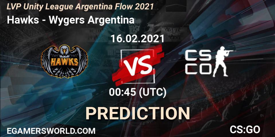 Hawks - Wygers Argentina: Maç tahminleri. 16.02.2021 at 00:45, Counter-Strike (CS2), LVP Unity League Argentina Apertura 2021