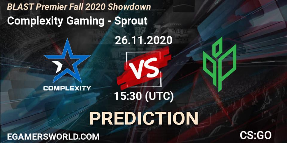 Complexity Gaming - Sprout: Maç tahminleri. 24.11.2020 at 12:30, Counter-Strike (CS2), BLAST Premier Fall 2020 Showdown
