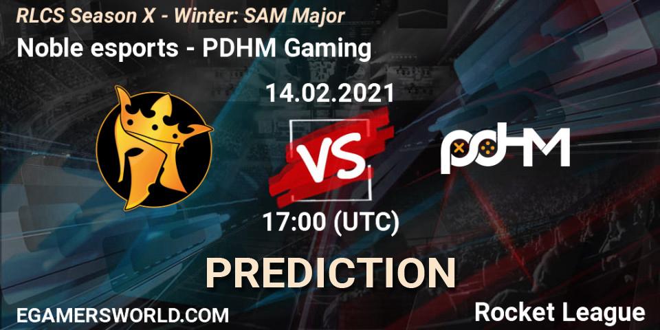 Noble esports - PDHM Gaming: Maç tahminleri. 14.02.2021 at 17:00, Rocket League, RLCS Season X - Winter: SAM Major