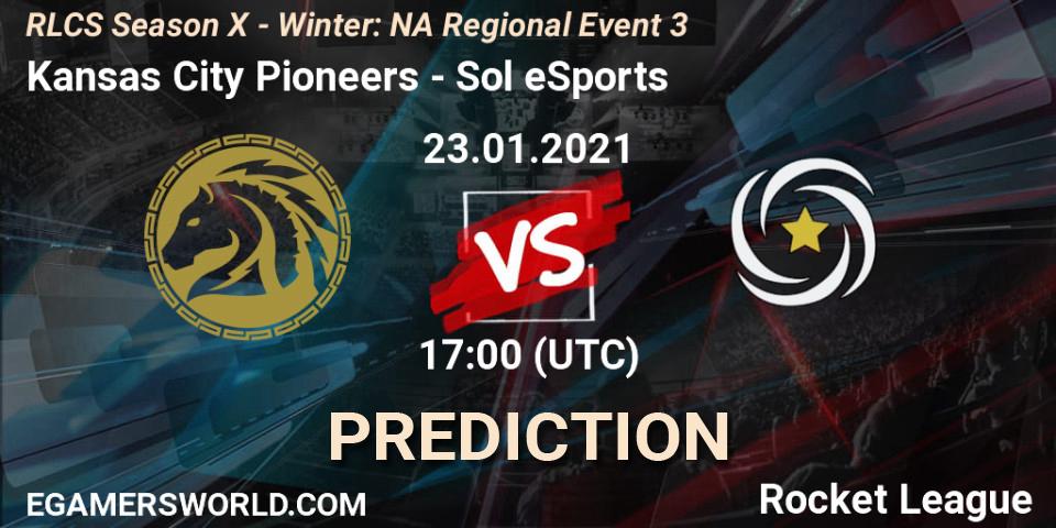 Kansas City Pioneers - Sol eSports: Maç tahminleri. 23.01.2021 at 18:00, Rocket League, RLCS Season X - Winter: NA Regional Event 3