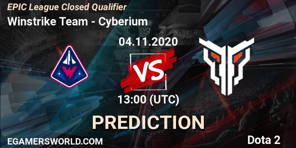 Winstrike Team - Cyberium: Maç tahminleri. 04.11.2020 at 16:05, Dota 2, EPIC League Closed Qualifier
