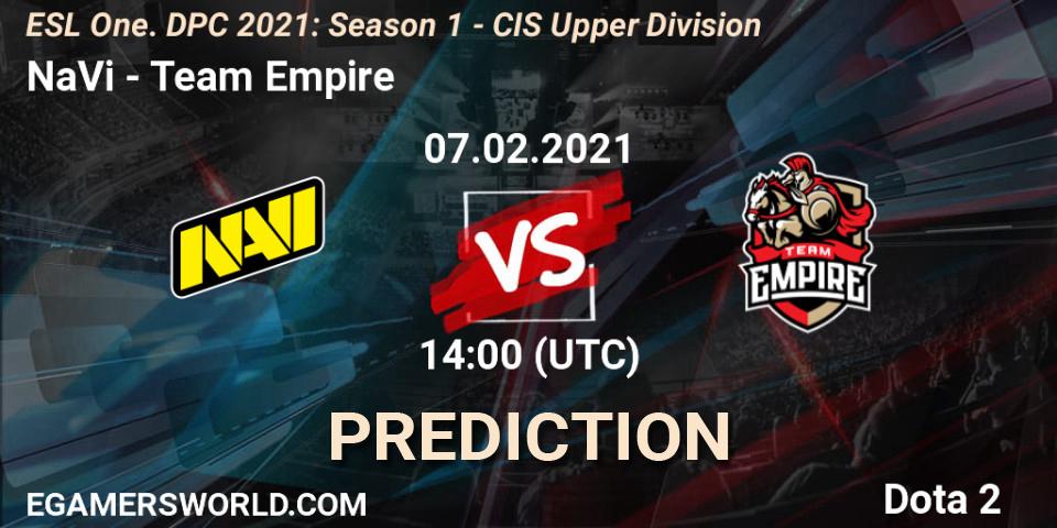 NaVi - Team Empire: Maç tahminleri. 07.02.21, Dota 2, ESL One. DPC 2021: Season 1 - CIS Upper Division