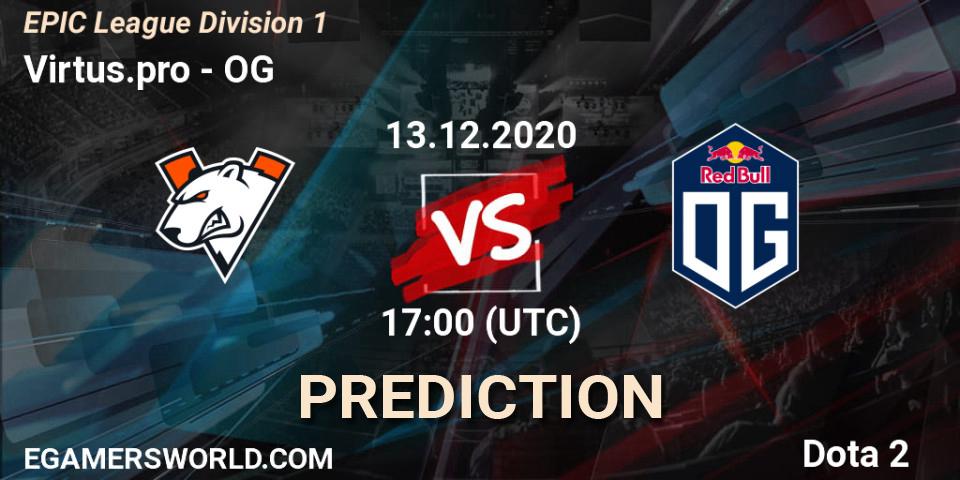 Virtus.pro - OG: Maç tahminleri. 13.12.2020 at 17:34, Dota 2, EPIC League Division 1