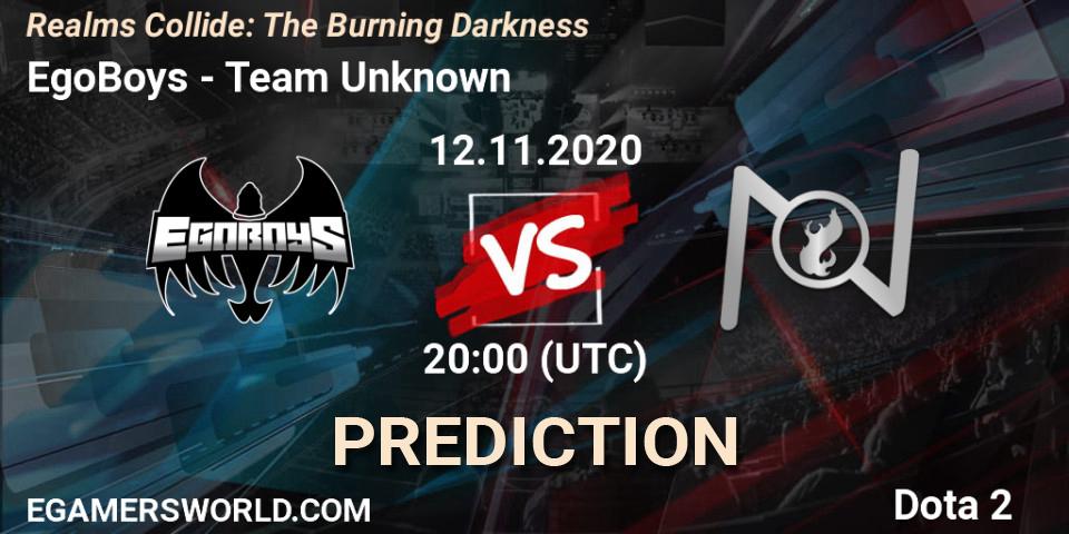 EgoBoys - Team Unknown: Maç tahminleri. 12.11.2020 at 20:14, Dota 2, Realms Collide: The Burning Darkness
