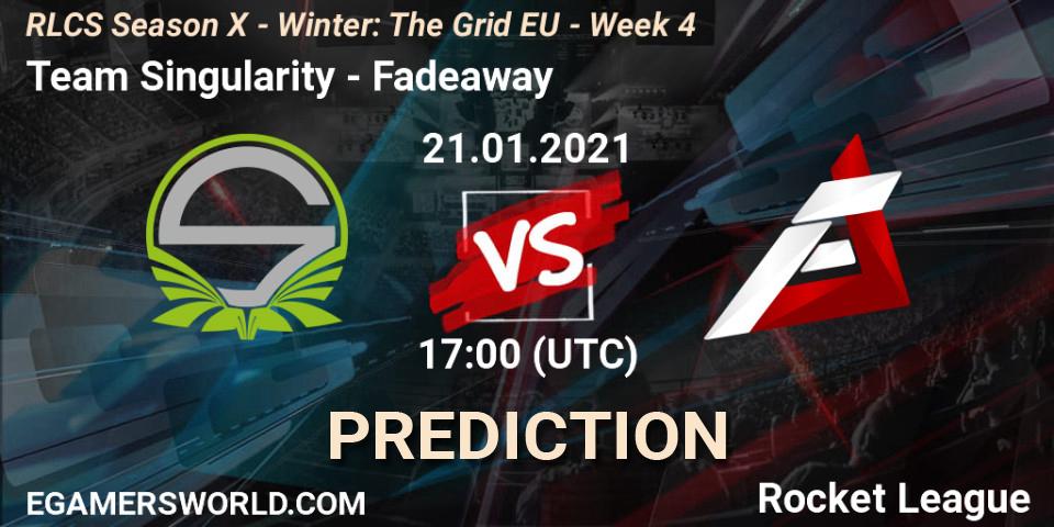 Team Singularity - Fadeaway: Maç tahminleri. 21.01.21, Rocket League, RLCS Season X - Winter: The Grid EU - Week 4