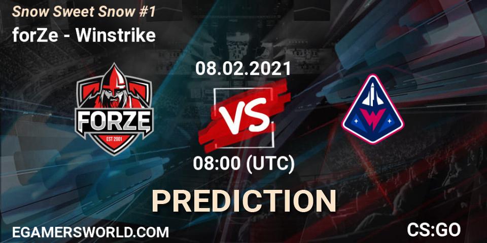 forZe - Winstrike: Maç tahminleri. 08.02.2021 at 08:00, Counter-Strike (CS2), Snow Sweet Snow #1