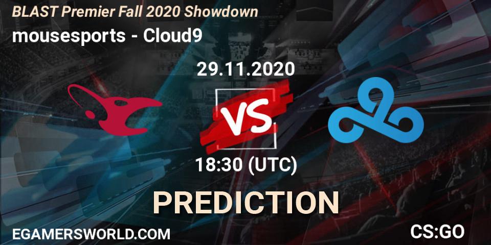 mousesports - Cloud9: Maç tahminleri. 29.11.20, CS2 (CS:GO), BLAST Premier Fall 2020 Showdown