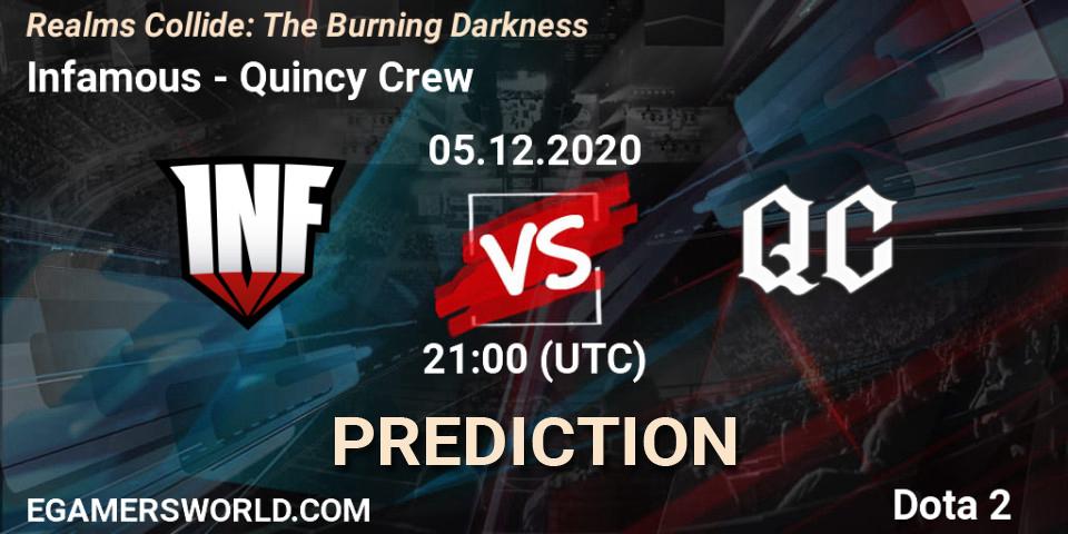 Infamous - Quincy Crew: Maç tahminleri. 06.12.2020 at 00:10, Dota 2, Realms Collide: The Burning Darkness