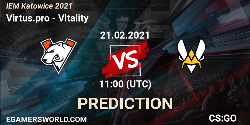 Virtus.pro - Vitality: Maç tahminleri. 21.02.2021 at 11:00, Counter-Strike (CS2), IEM Katowice 2021